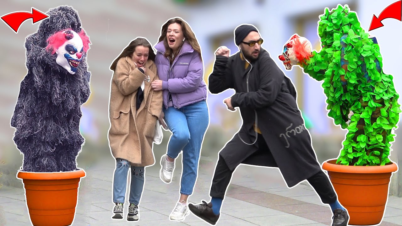 TWO BUSHMAN SCARE PRANK  #2🍀 BEST REACTIONS