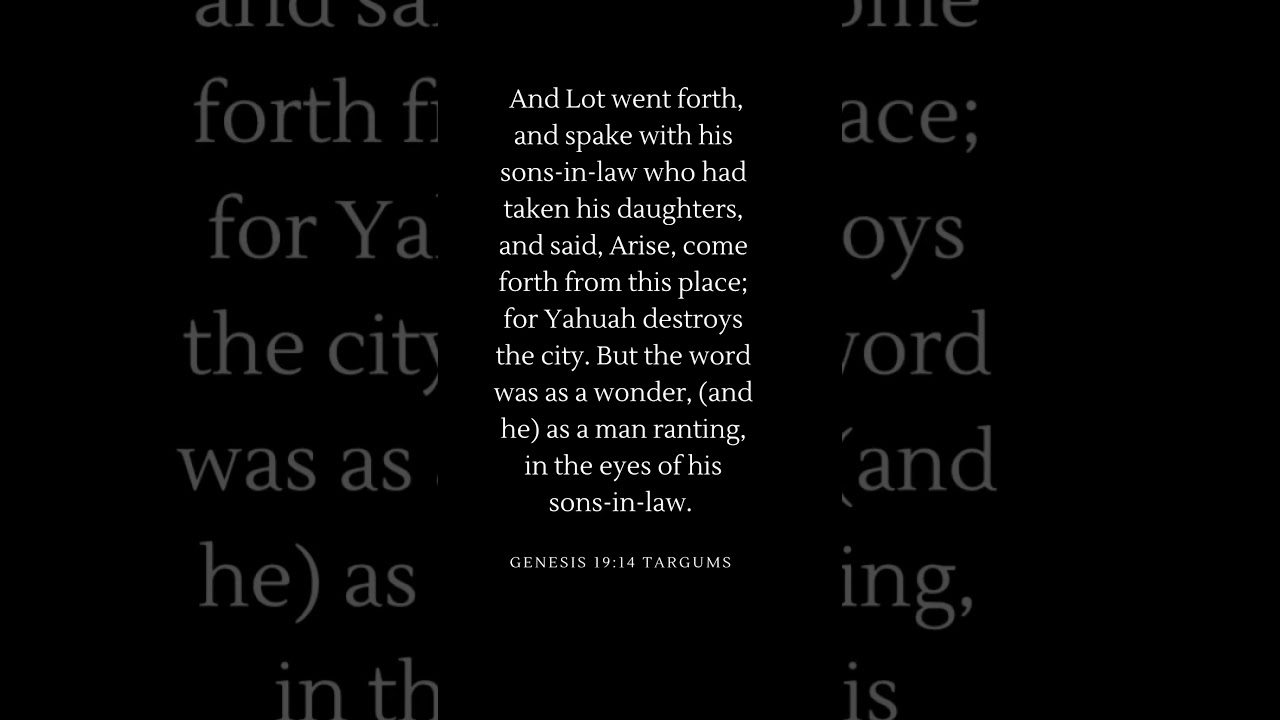 Genesis 19:14 Targums