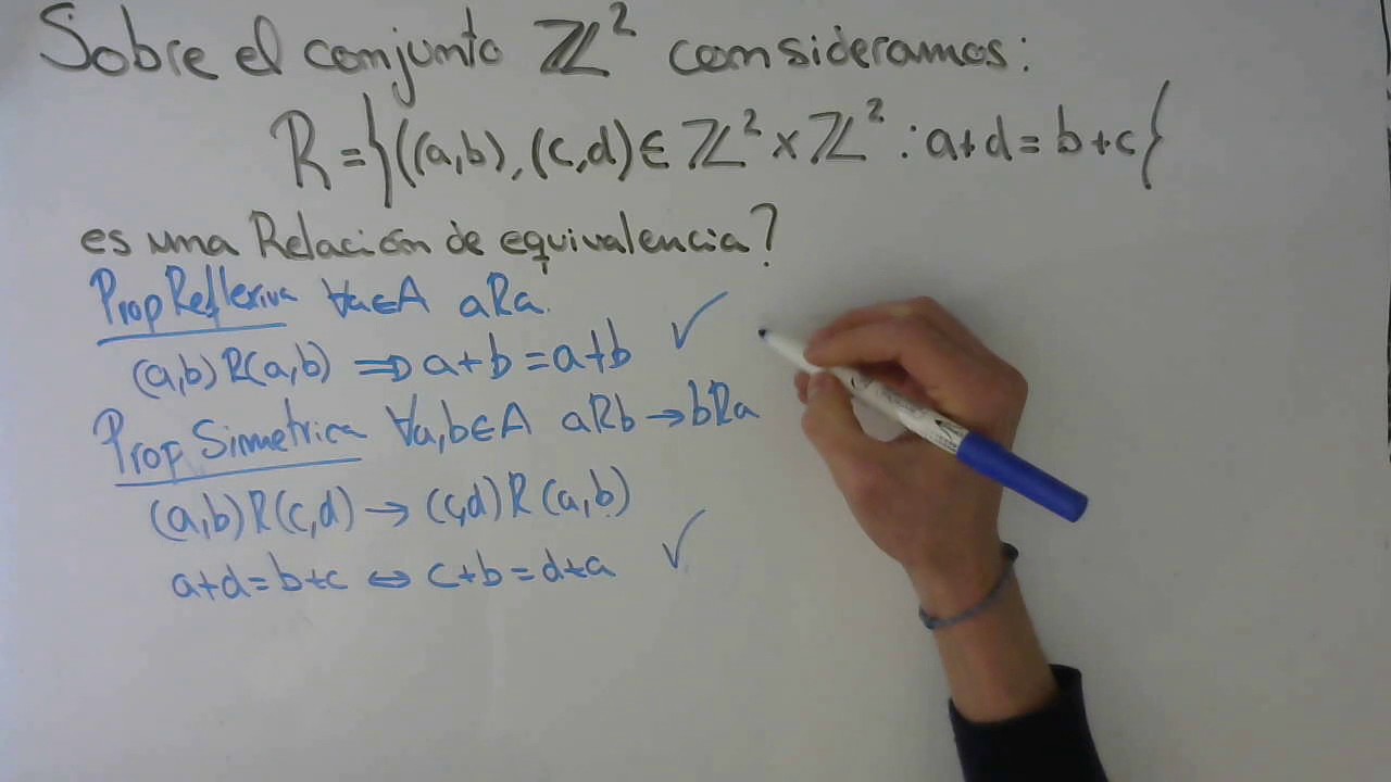 Relacion de Equivalencia | Dada una Relación R demostrar que es de Equivalencia