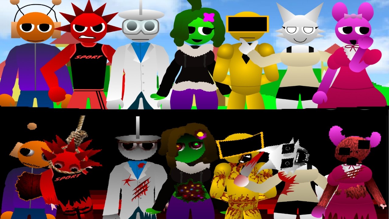 Sprunki 1996 - Retro 90s Horror Turns Cute Characters into Monsters!