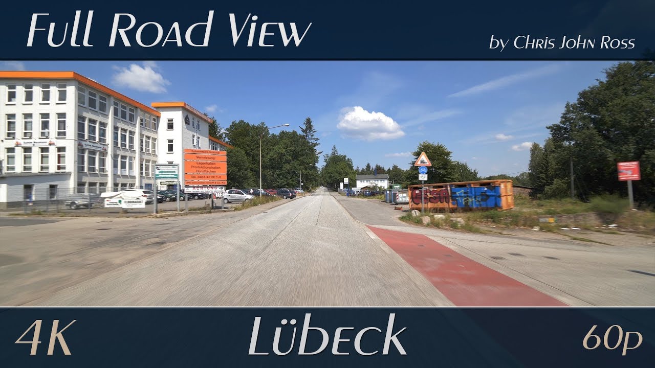Lübeck, Germany: Schlutup - Wesloer Straße - 4K (UHD/2160p/60p) Autofahrt / Car Ride Video
