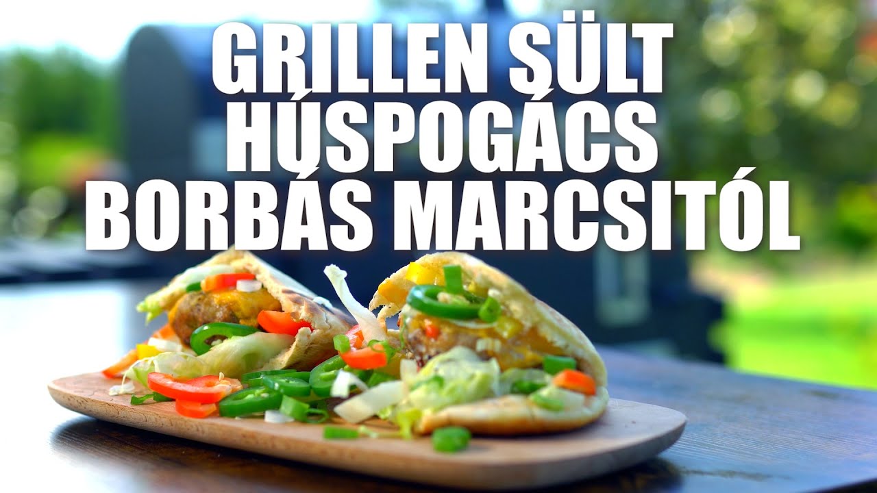 Grillen sűlt húspogácsa pitával Borbás Marcsi konyhájából