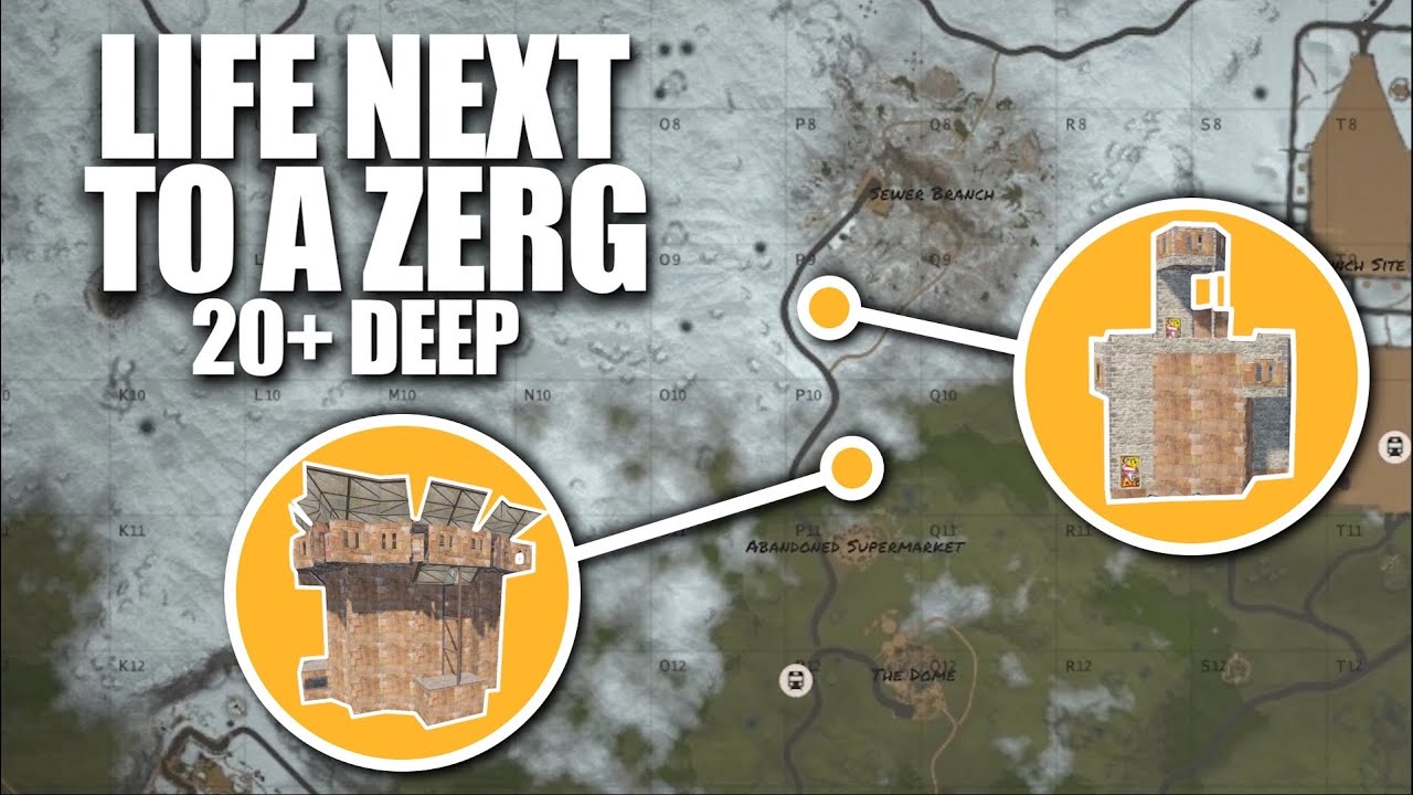 a 20+ DEEP ZERG MOVED IN NEXT TO ME | Rust Solo Survival (2 of 4)