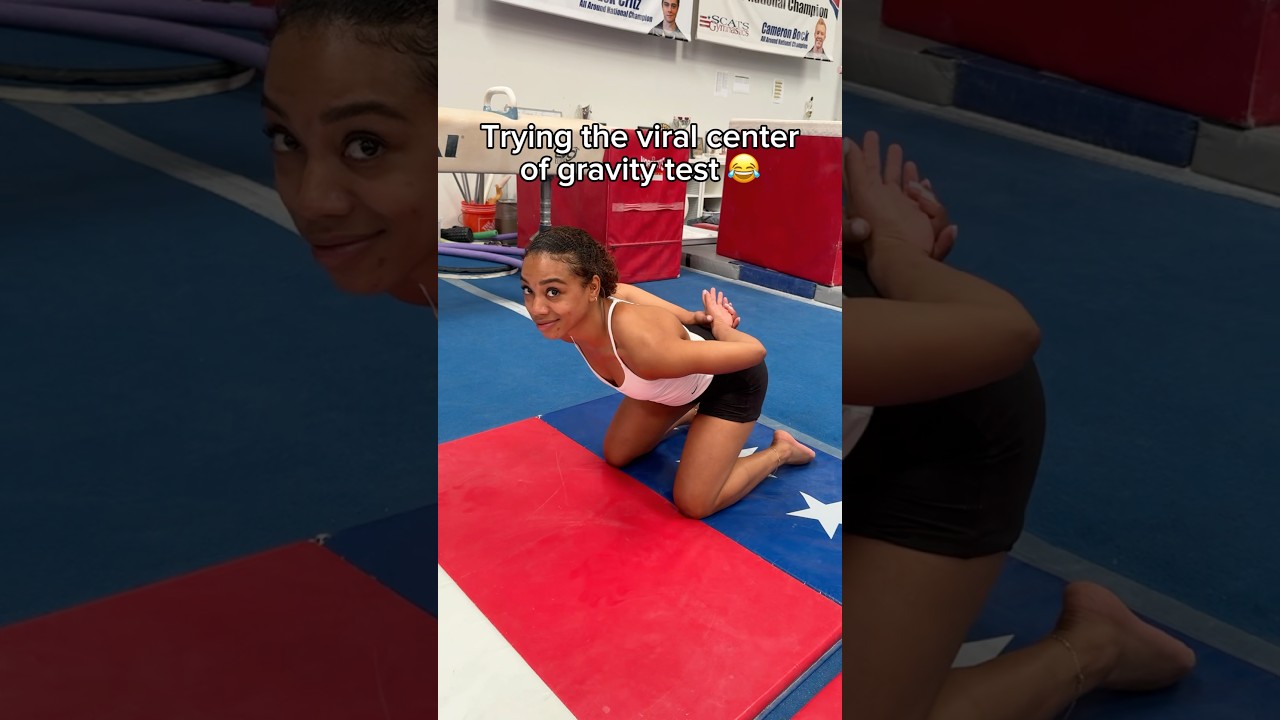 Test środka ciężkości 😂 #gimnastyka #gimnastyczka #wirusowy #sport #sport #simonebiles #simone #niezdana
