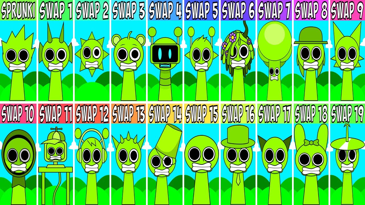 EVERY Characters From Sprunki Phase 1 SWAP