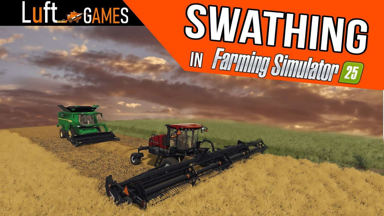 Swathing and MacDon pack in FarmingSimulator 25