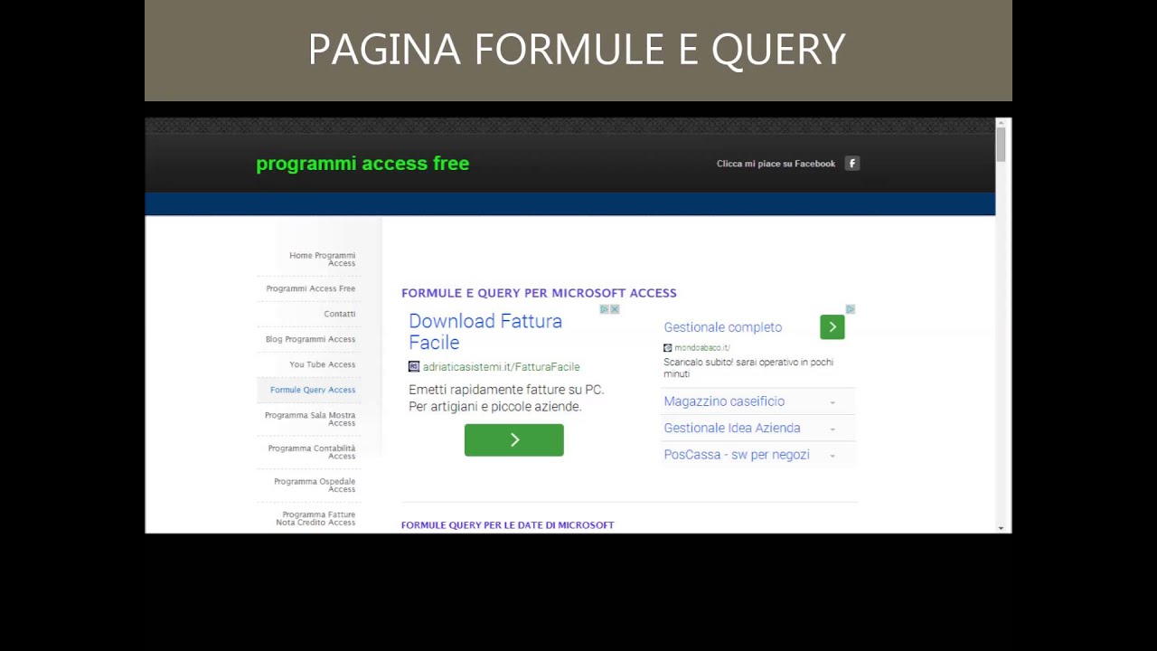 PROGRAMMI MICROSOFT ACCESS FREE