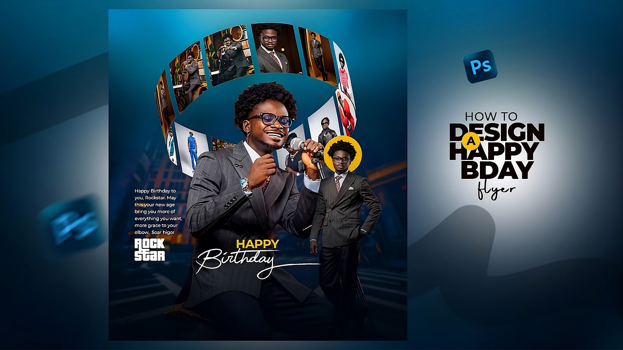 Design a Creative Birthday Flyer in Photoshop | Full Tutorial