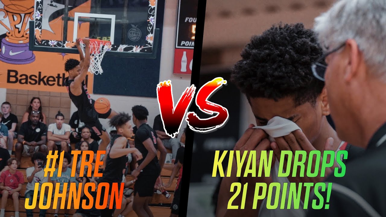 Kiyan SNAPS for 21 Points against #1 Tre Johnson at Peach Jam!🙀🍑