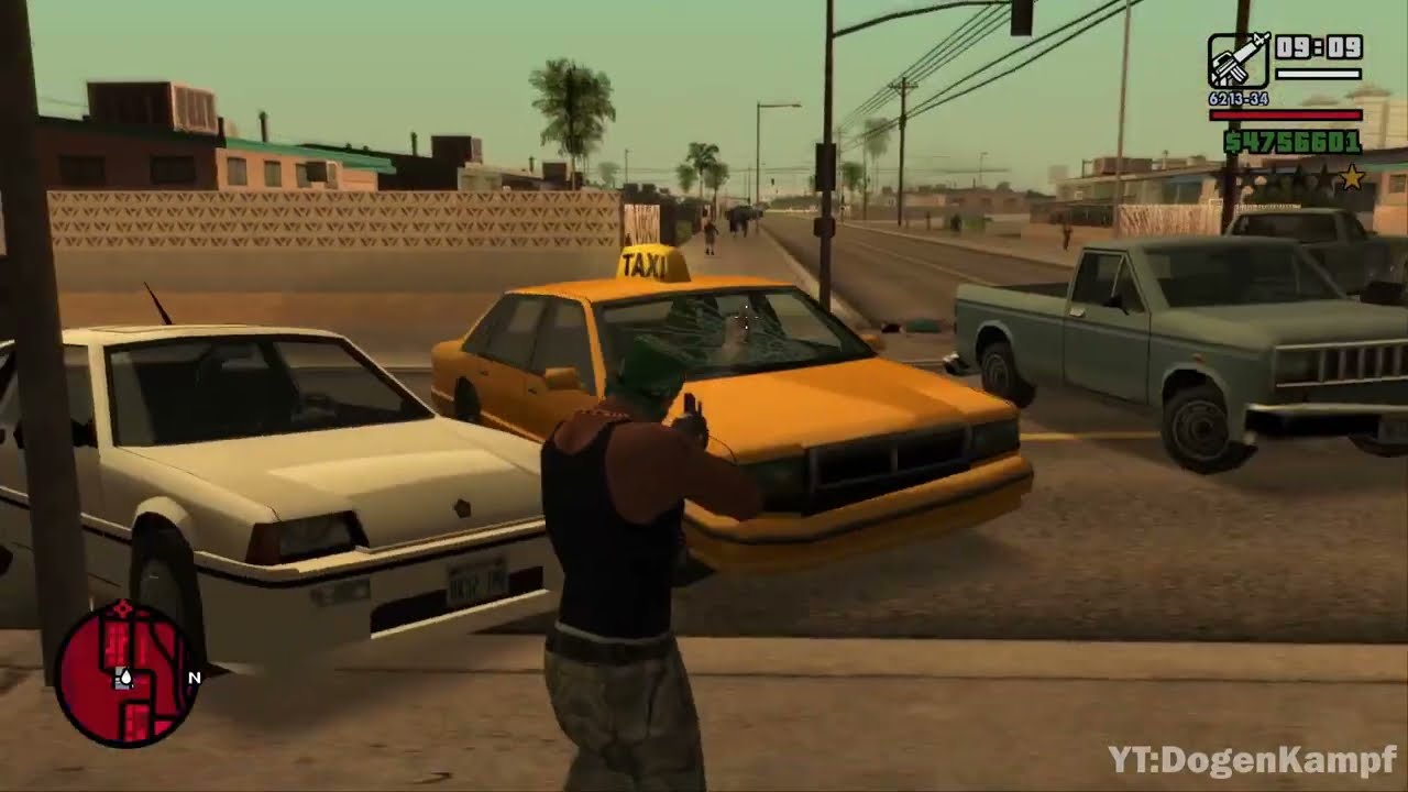 GTA San Andreas - Las Venturas Masscre and Shootout + Wanted Level 6 Escape