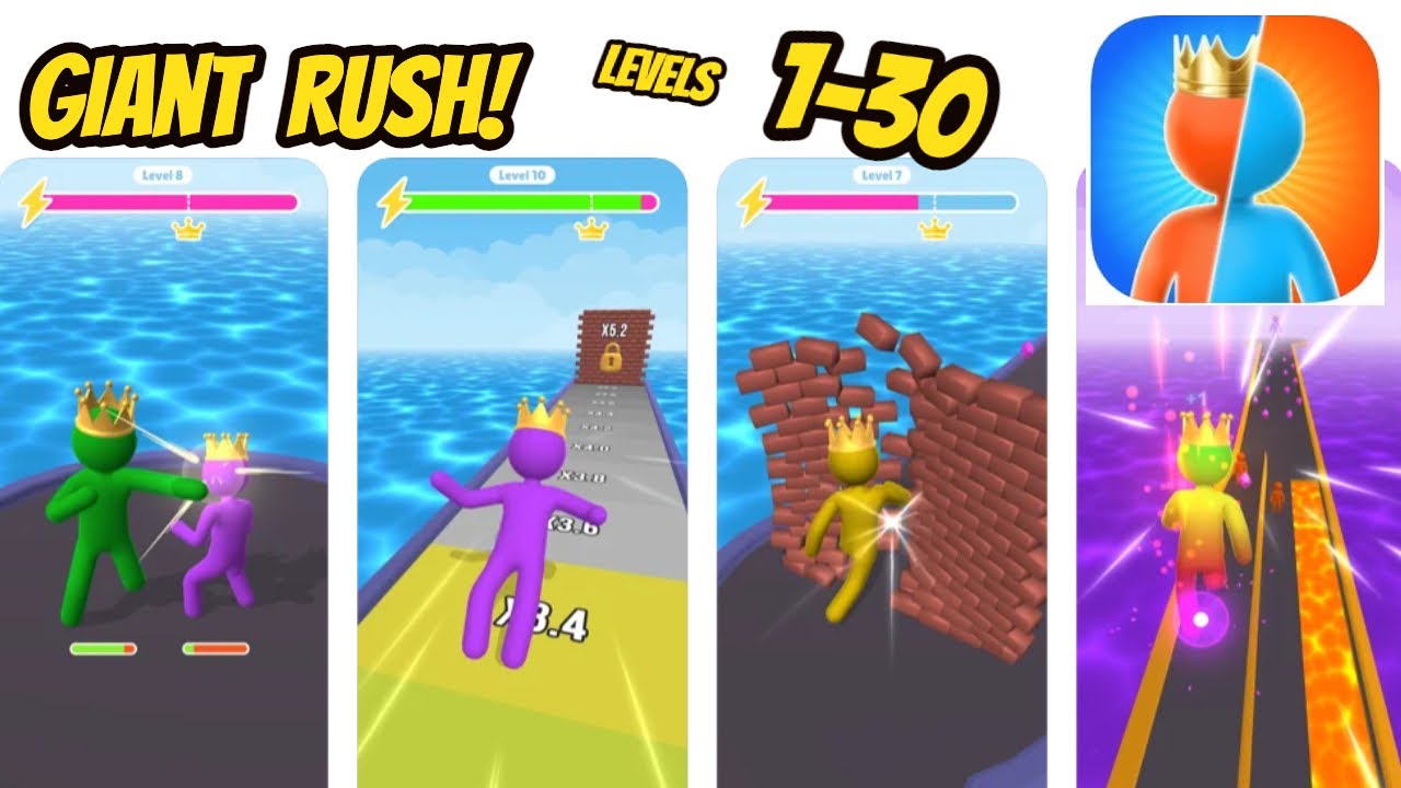 Giant Rush! Game All levels 1-30 Gameplay Walkthrough ( iOS- Android )