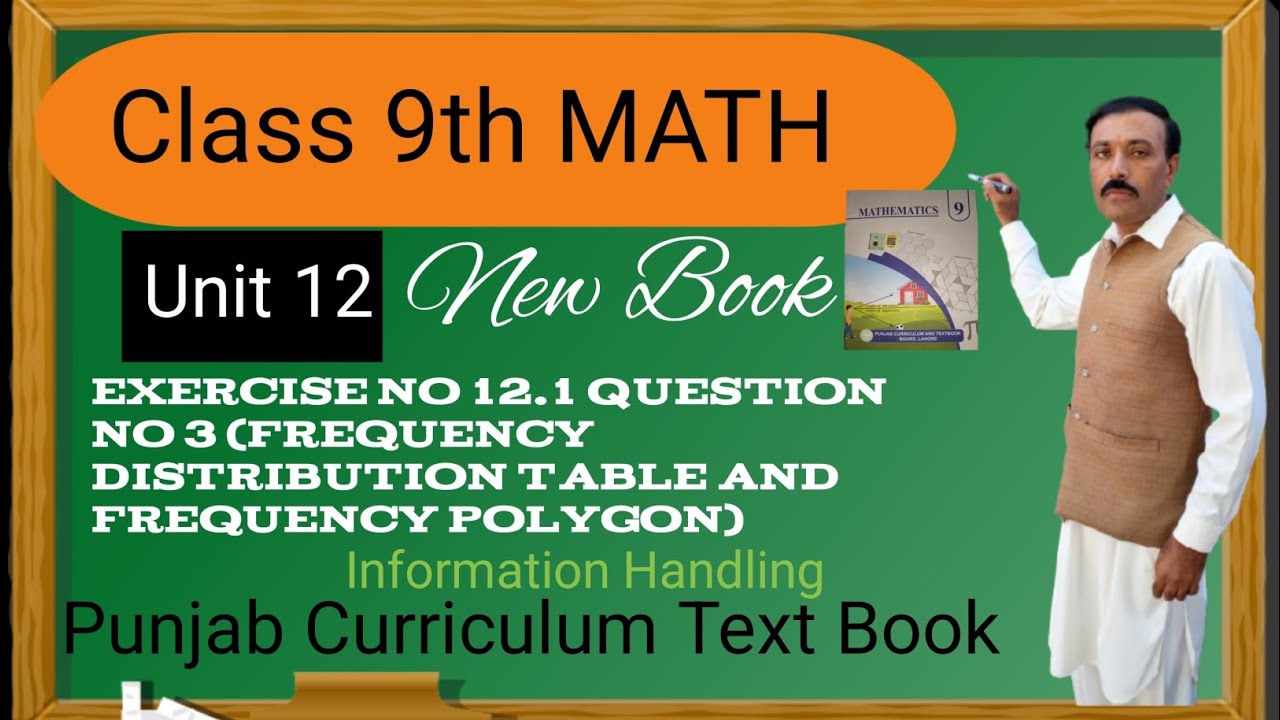 Exercise no 12.1 Question no 3 ( frequency distribution table and frequency polygon) New Book 📖.