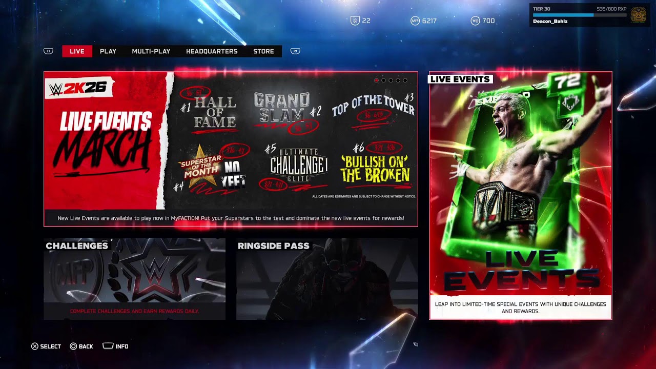 WWE 2k26 Myfaction Faction Wars