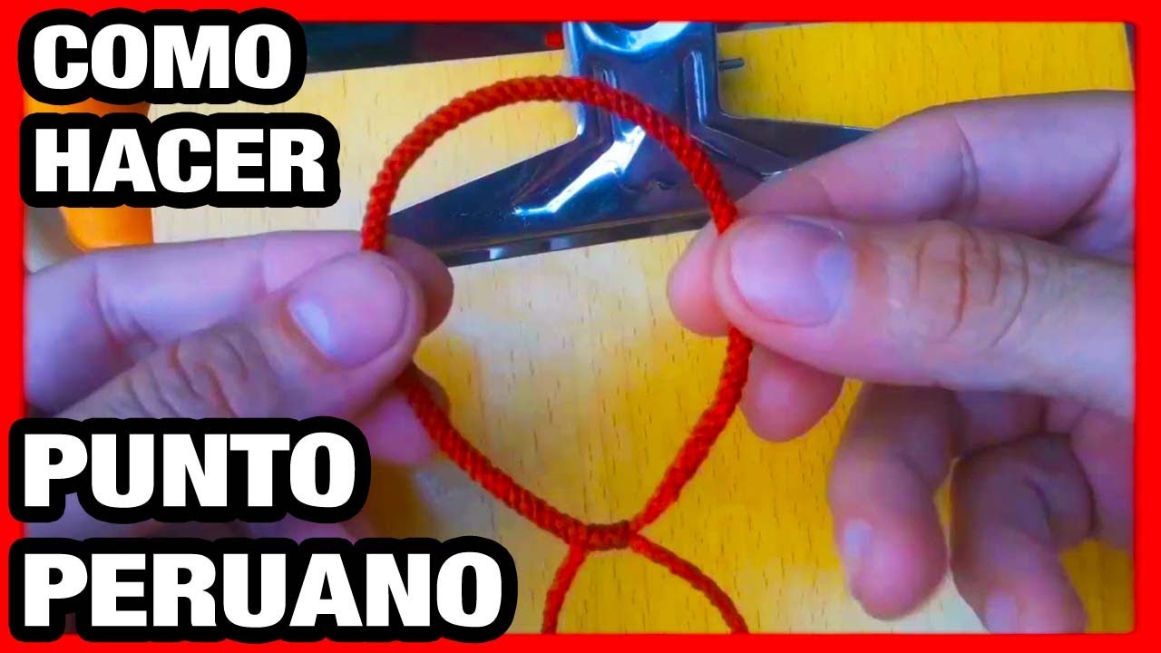 TUTORIAL tejiendo punto peruano o tubular paso a paso,manualidades pulseras en hilo encerado macram&eacute;