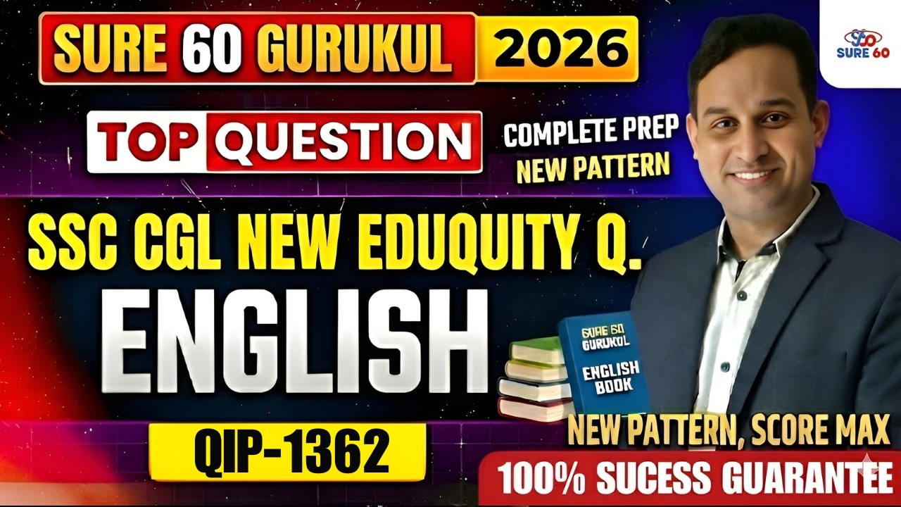 Best SSC Coaching | SSC CGL 2026 | ENGLISH QIP - 1362 Session | Score 50/50 in ENGLISH