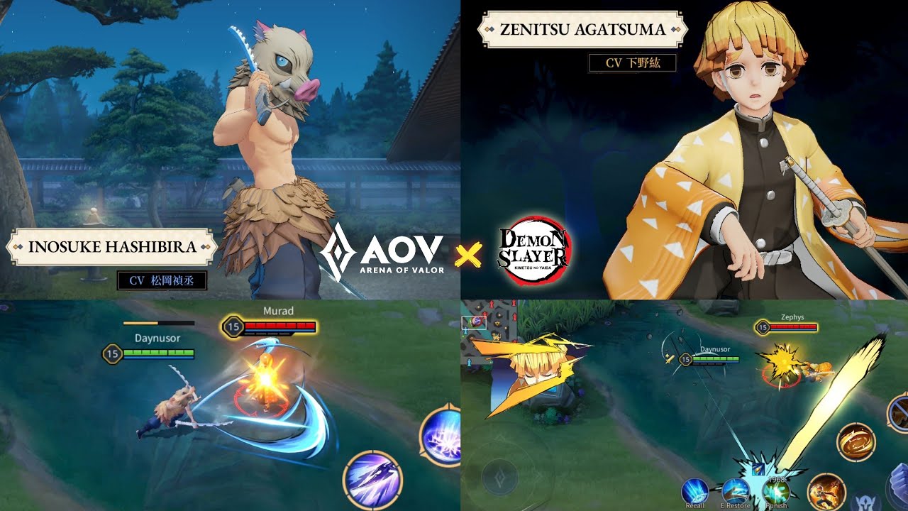 AOV New Skin Zenitsu and Inosuke | Full Effect | AOV X Demon Slayer: Kimetsu No Yaiba