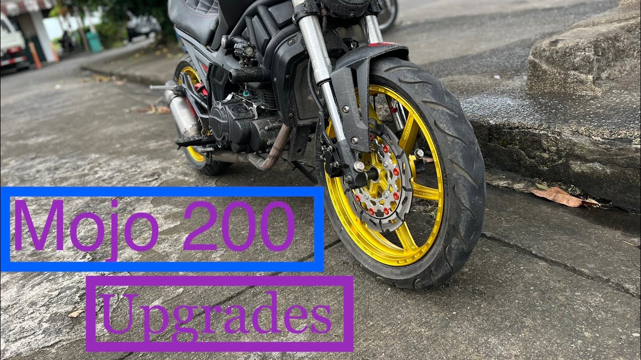 RUSI Mojo 200 upgrades (swing arm & dual disc ready mags) trailer