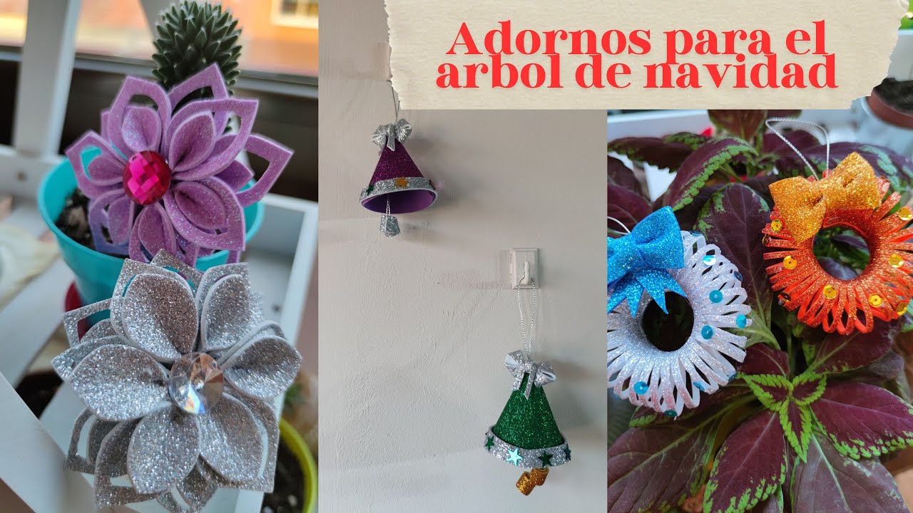 ADORNOS PARA EL ARBOL DE NAVIDAD/ORNAMENTOS PARA ARBOL NAVIDEÑO/ DIY NAVIDAD