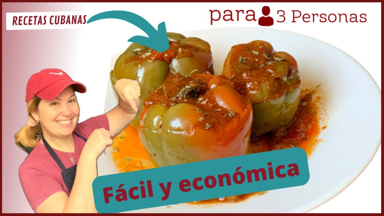 Como hacer el mejor AJÍ RELLENO CUBANO / Recetas Cubanas FÁCILES y RÁPIDAS