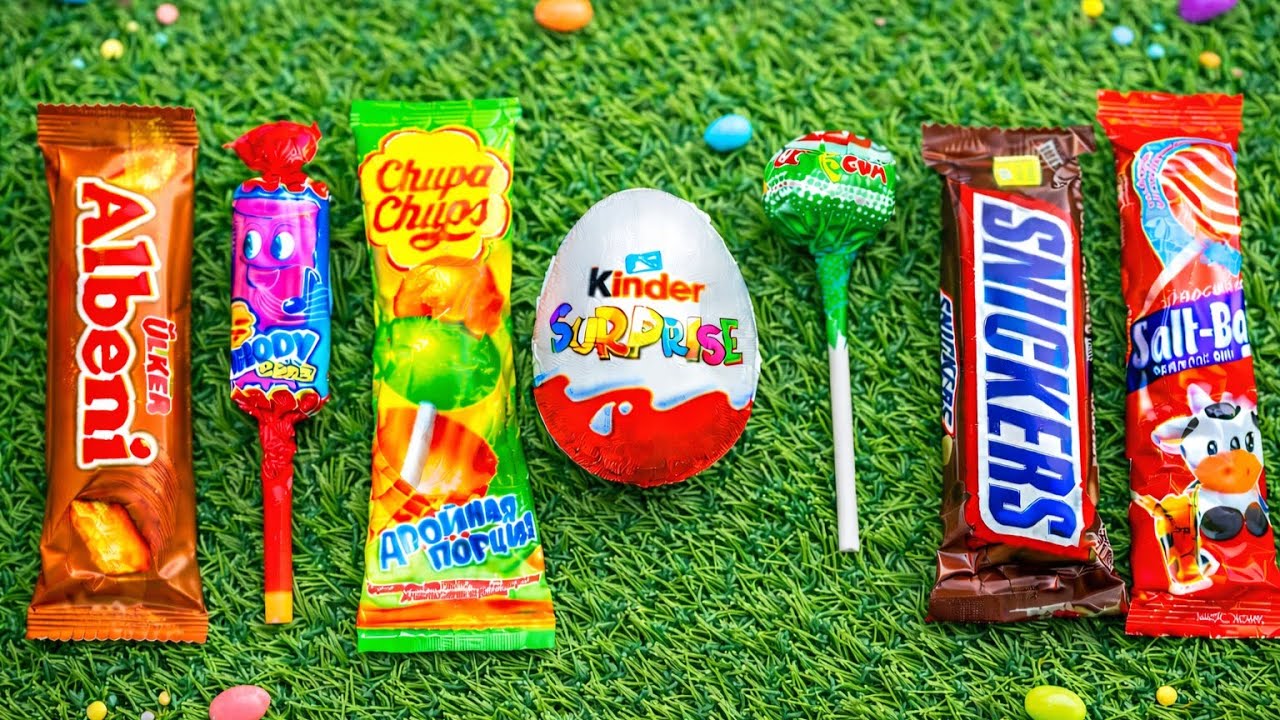 ASMR Most Popular Candys / Colourful Lollipop & Chocolate Unwrapping / Relaxing Sounds