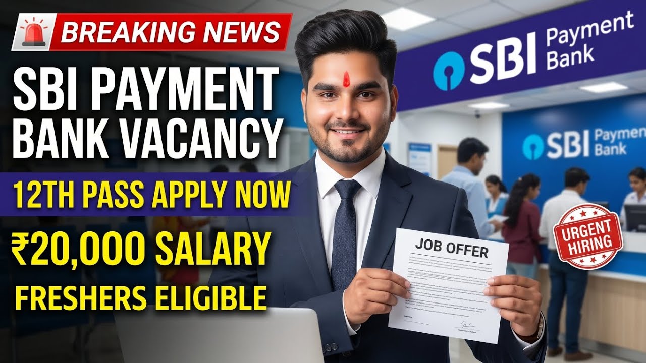 BREAKING NEWS 🚨 SBI Payment Bank Hiring Started? Freshers Ke Liye Golden Opportunity