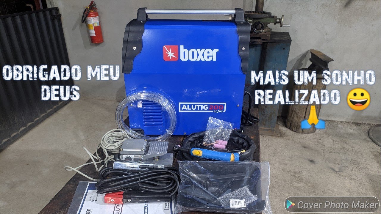 M&aacute;quina de solda tig AC DC boxer ALUTIG200