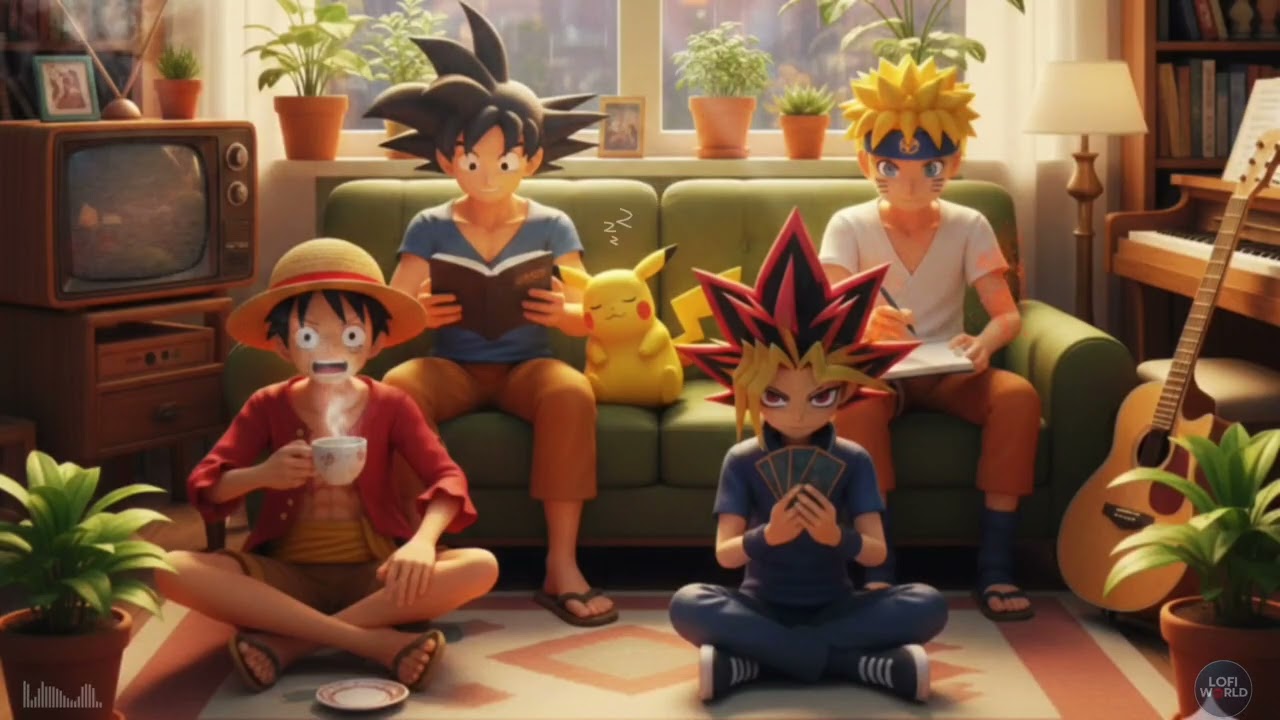 Anime Lofi Mix Vol. 1 Dragon Ball, Naruto, One Piece, Yu-Gi-Oh & Pokémon 