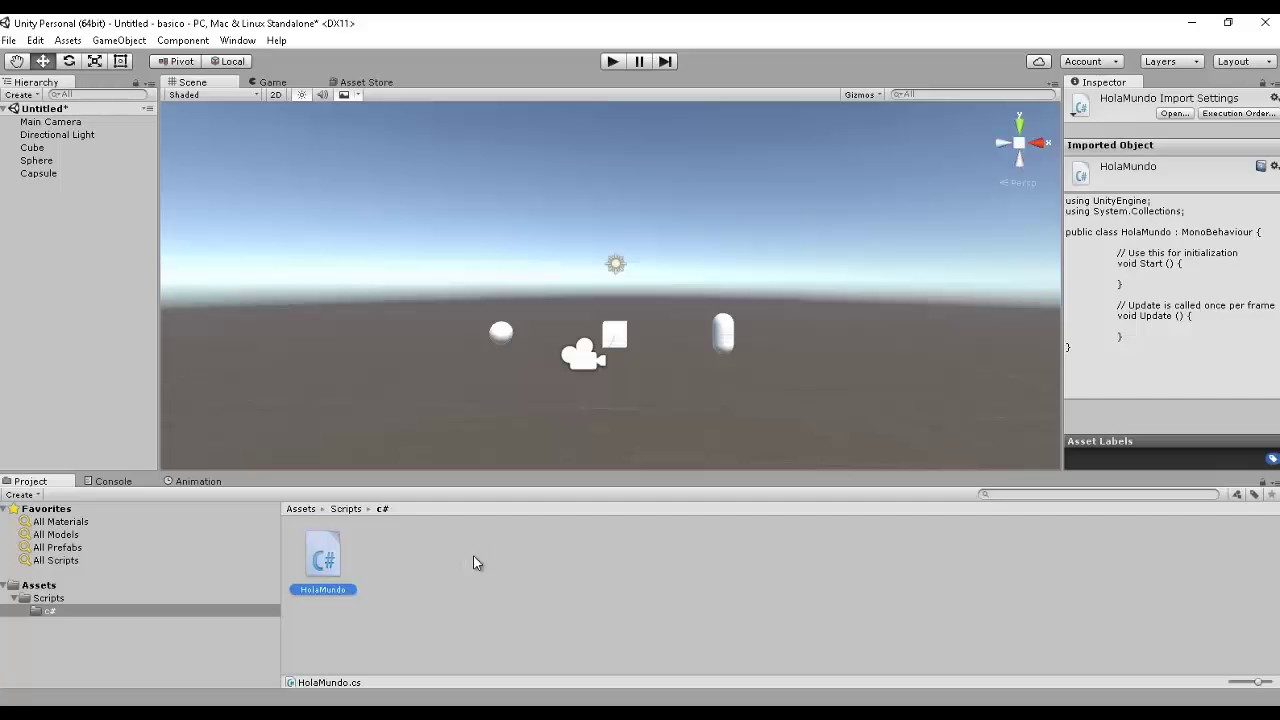 introducci&oacute;n a unity + conceptos basicos