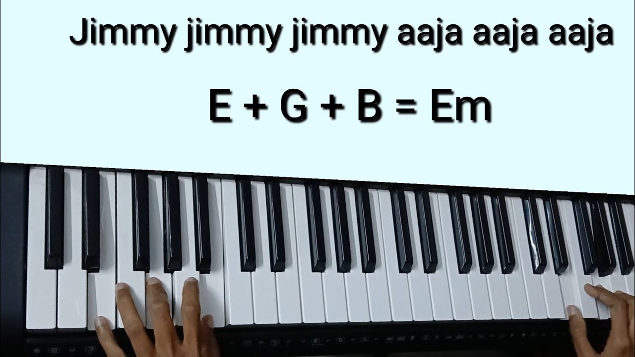 Jimmy Jimmy Aaja Tutorial(Chords+Melody) | Disco Dancer | Keyboard 