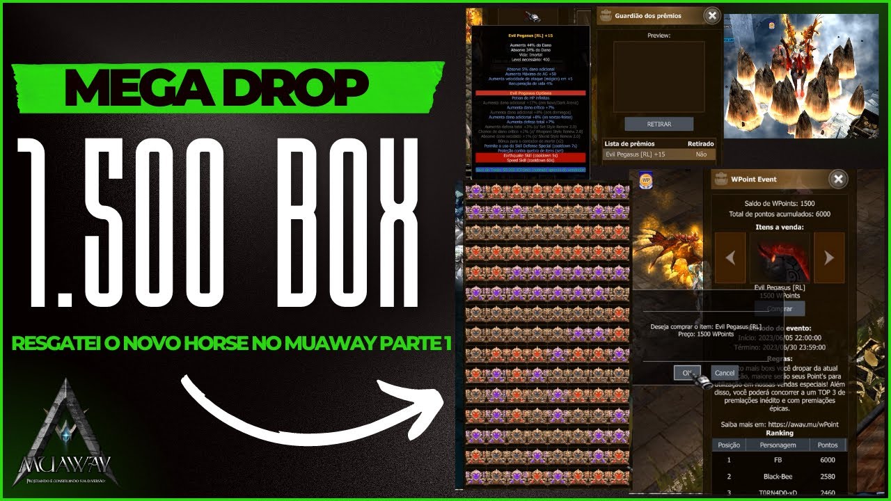 😱 O MAIOR DROP DA HISTÓRIA DO MUAWAY - TOP 1 NO RANKING DA PROMOÇÃO DE JUNHO!!! 🐴