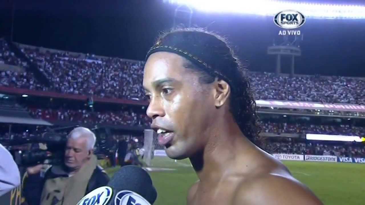 Ronaldinho Ga&uacute;cho - declara&ccedil;&atilde;o pol&ecirc;mica - ATL-MG x SP - Libertadores 2013