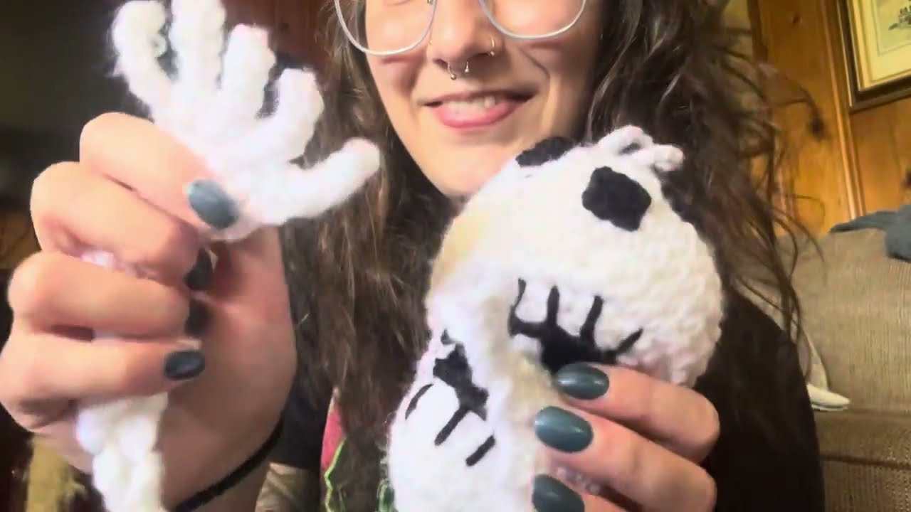 lofi asmr//skeleton touches your face//camera touching, personal attention, close up 