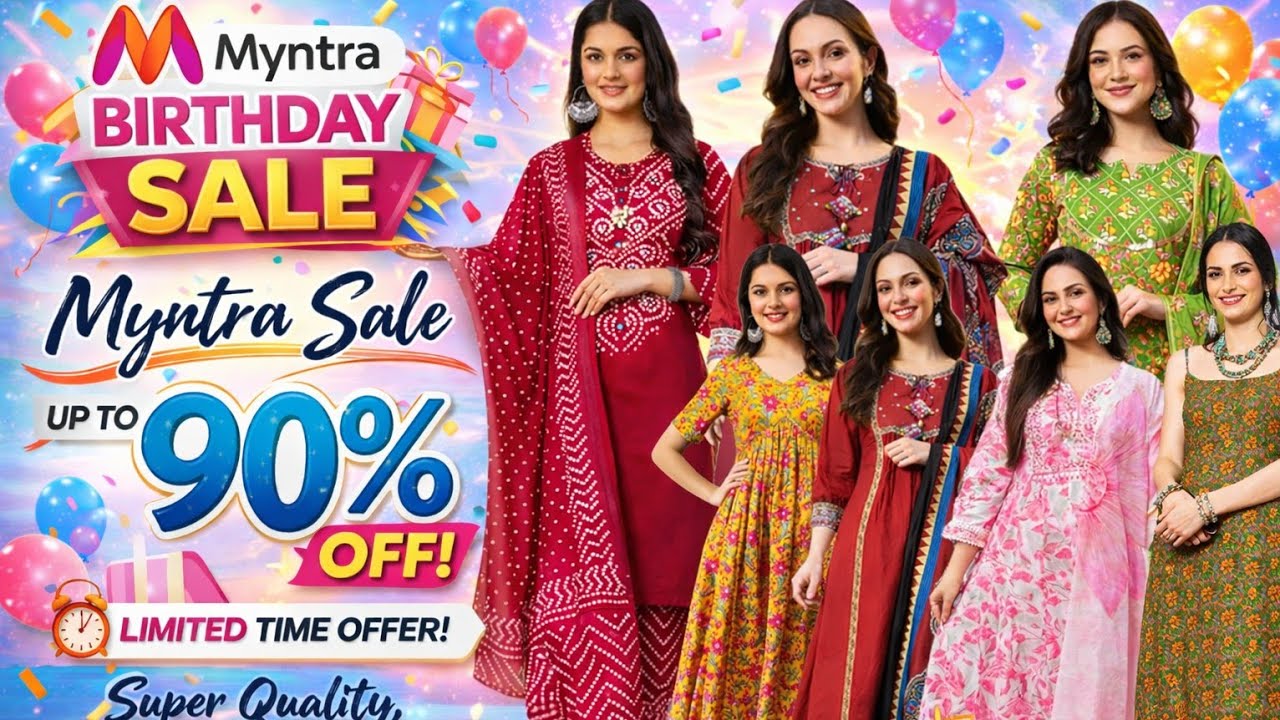 Myntra sale 90% OFF 👗 Cotton Kurta Set 🌸 Budget friendly price 