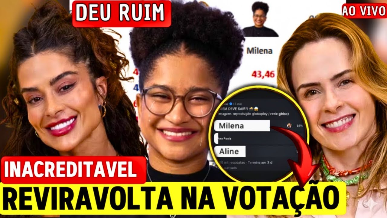 💥 BBB26: VIROU TUDO! MILENA, ANA PAULA E ALINE APERTAM NOS MUTIR&Otilde;ES E AS ENQUETES AO VIVO NO BBB