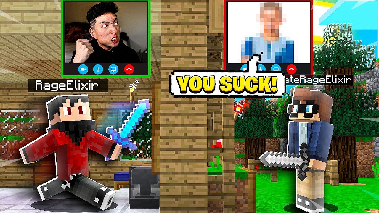 RAGEELIXIR HATER WANTED TO SKYPE ME.. (Minecraft)