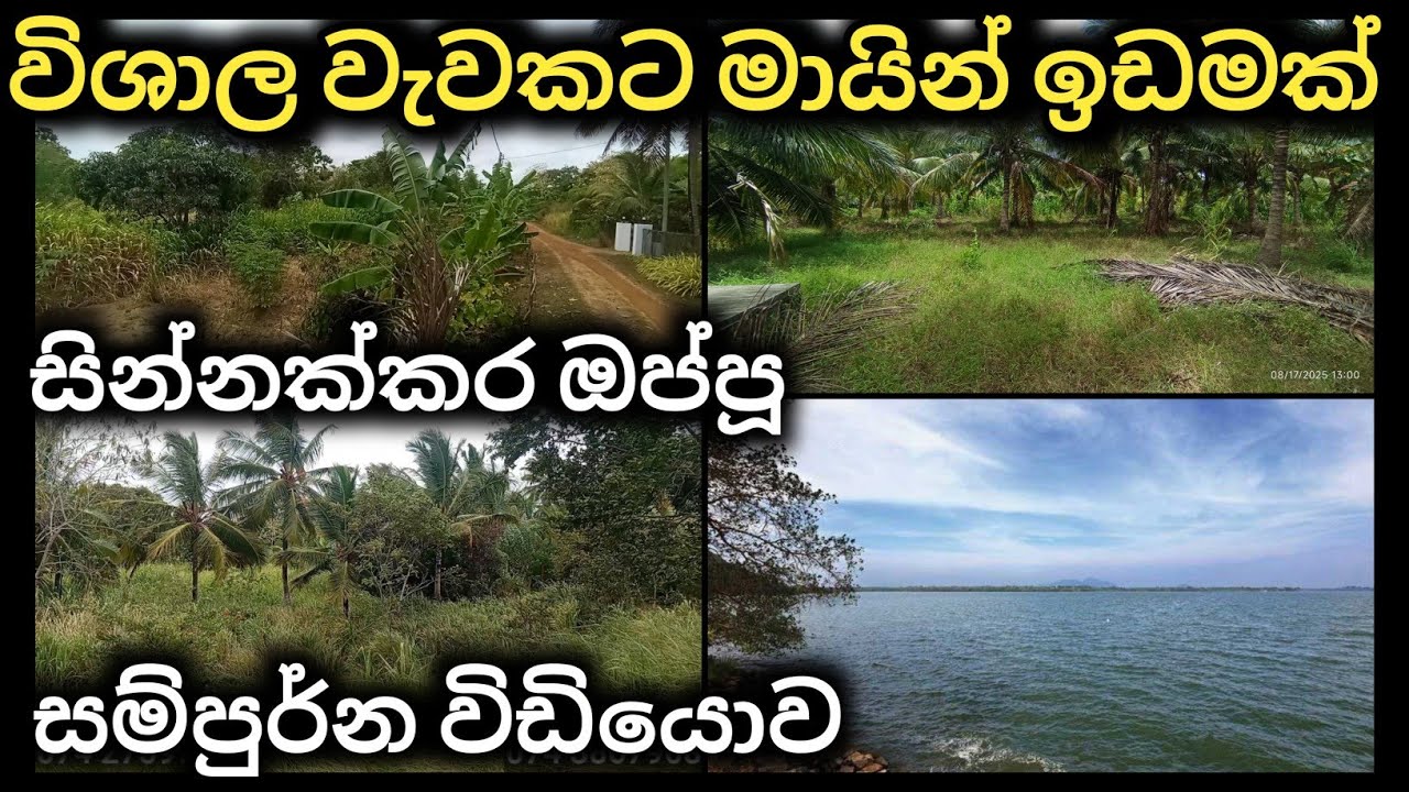 වැවකට මායින් සින්නක්කර ඉඩමක් විකිණීමට | idam lanka | Low budget land sale in srilanka 