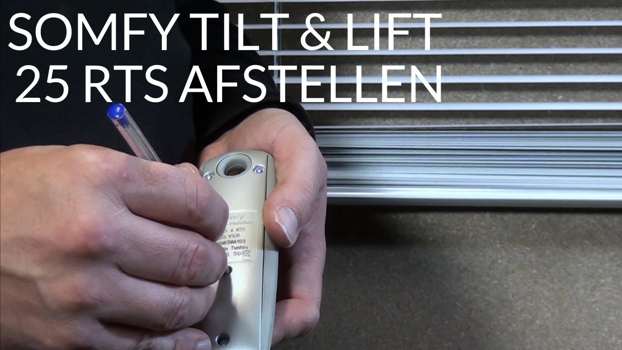 Zo stel je de Somfy Tilt en Lift 25 RTS motor af