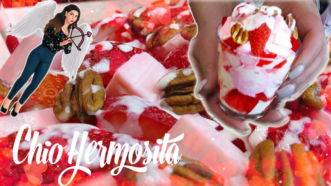 Flan de fresas🍓 con crema 😋/Postre 3 En 1.