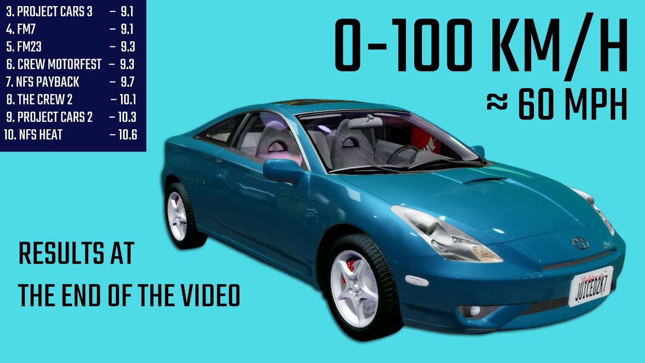 Toyota Celica 7th gen - Acceleration in 9 Games