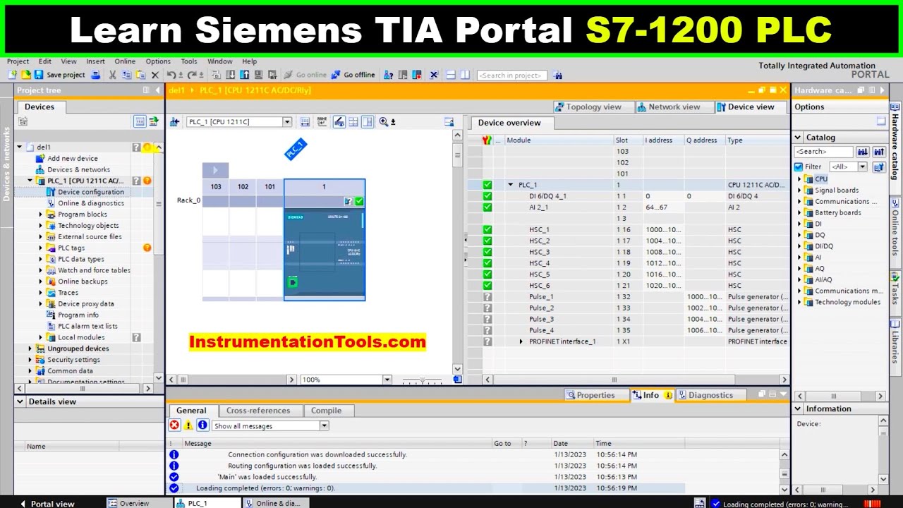 Изучите курс Siemens TIA Portal S7-1200 PLC — Введение | Загрузка | Установка