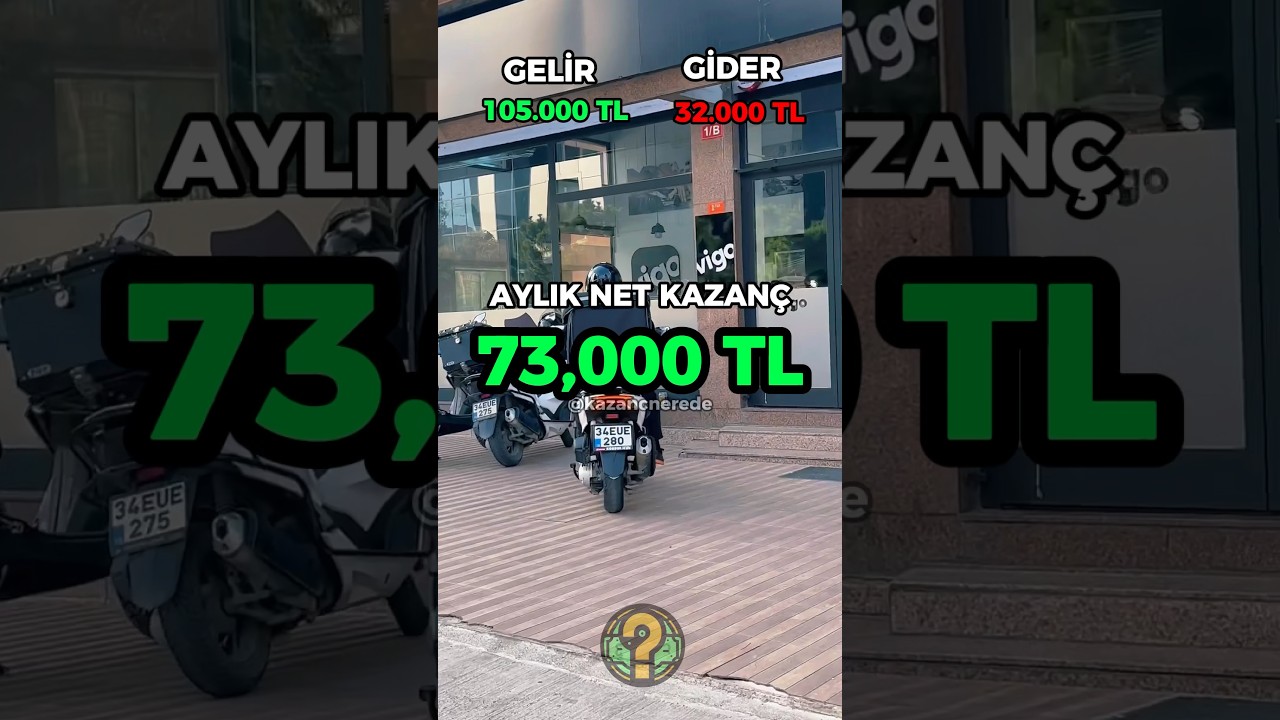 MOTO KURYE OLUP 73.000 TL KAZANMAK (İZLEMELİSİN) #işfikirleri #işfikri