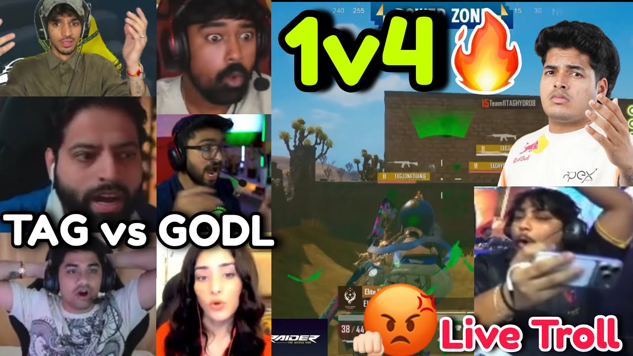 🇮🇳Player Troll TAG Drop Clash💔 Everyone Angry 😡  TAG vs GODL 1v4 🥶