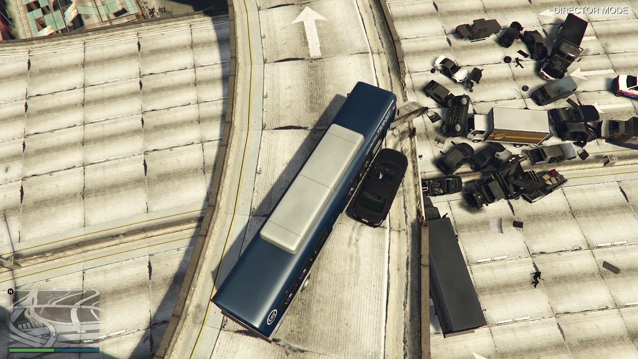 INSANE GTA 5 GLITCH – NPCS DRIVE OFF OVERPASS & EXPLODE! 🤯CAR GO BOOM CRASH TEST CAR GUN MODE