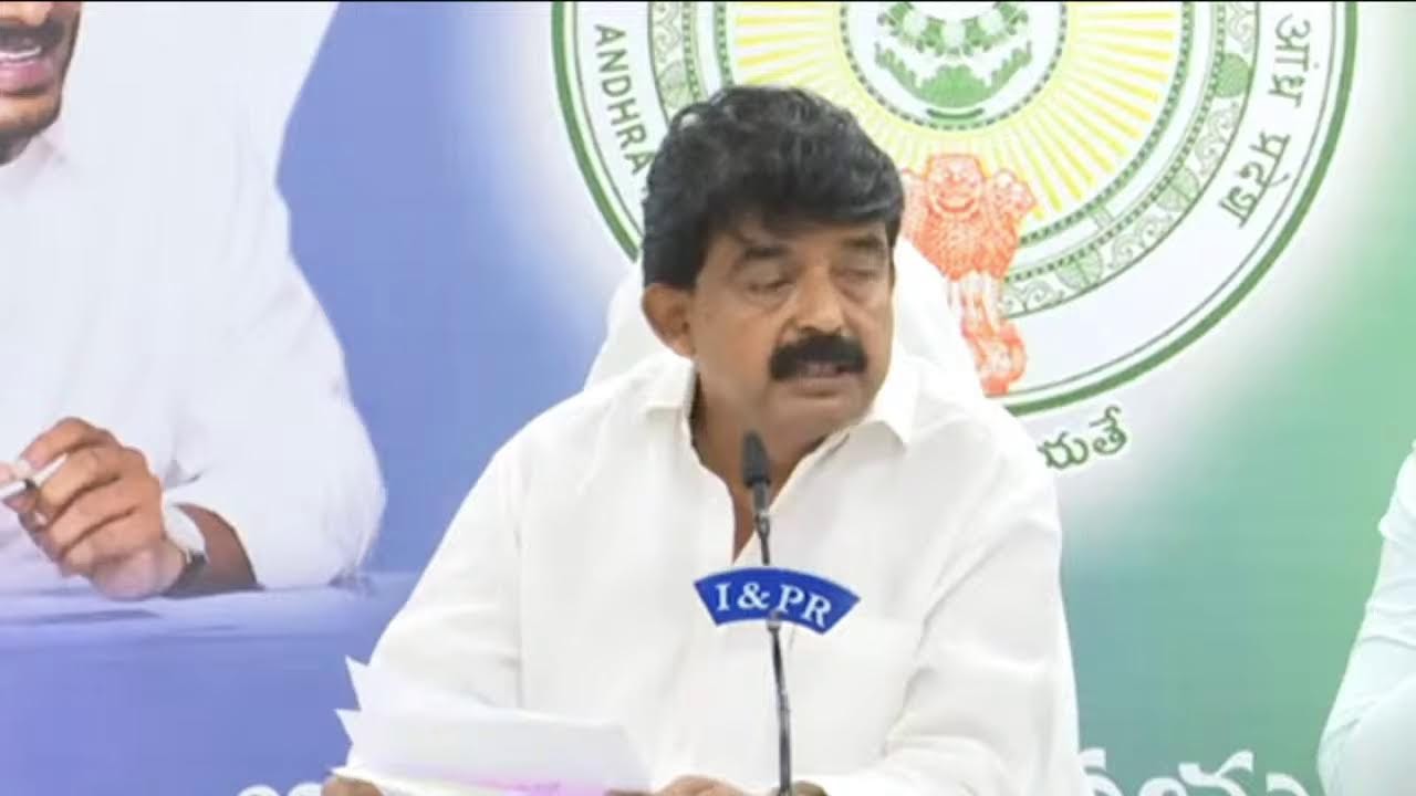 Minister for Women & Child Welfare Taneti Vanitha pressmeet at Publicity Cell, Secretariat