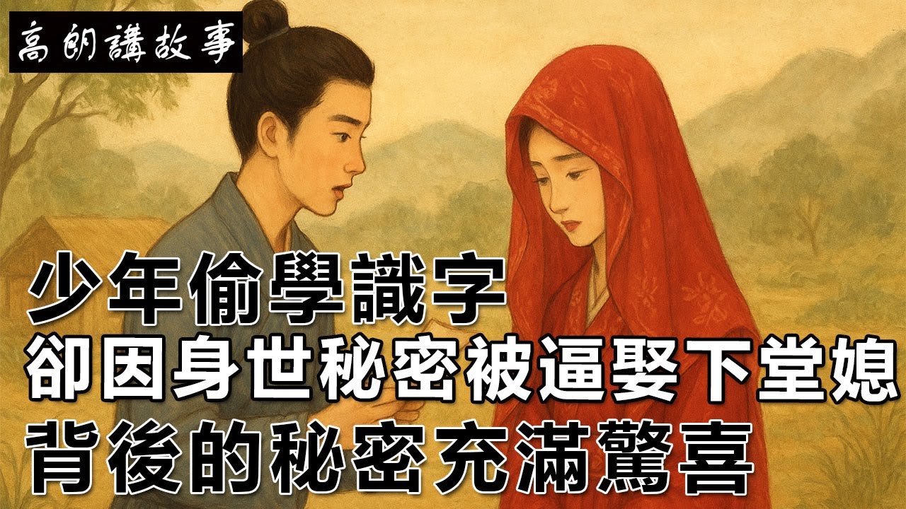民間故事：少年偷學識字，卻因身世秘密被逼娶下堂媳, 背後的秘密充滿驚喜｜高朗講故事