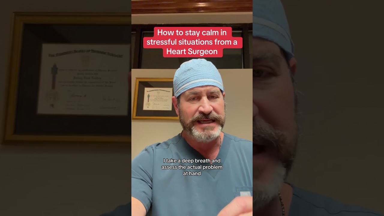 How I stay calm in stressful situations #doctor #surgeon #surgery #anxiety #fypシ