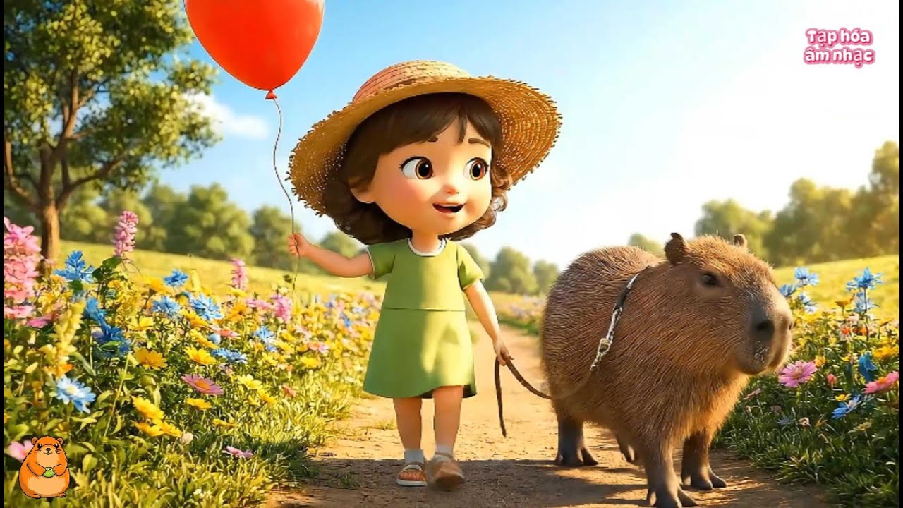 🎵 Bé Và Capybara 🐹 | Nhạc Thiếu Nhi Dễ Thương Vui Nhộn | Bài Hát Cho Bé Mầm Non 3D Hoạt Hình