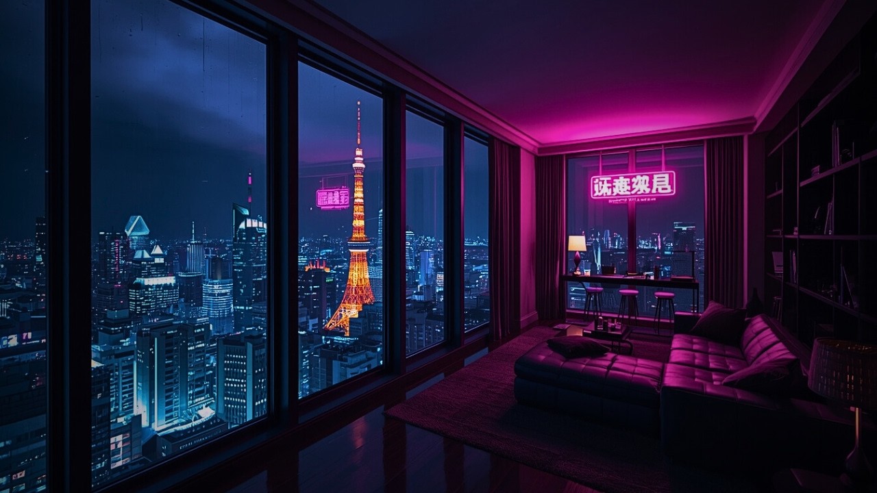 Your in a Penthouse Suite in Tokyo at 2:13 AM - Rain Ambience (3 Hours)
