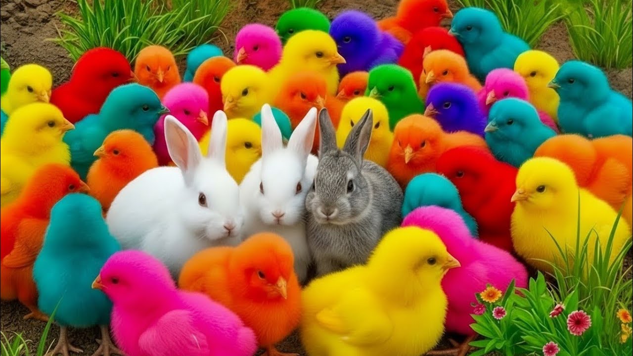 Tangkap Ayam Lucu, ayam warna warni, ayam rainbow, kelinci lucu, bebek lucu, ikan koi, Hewan Lucu
