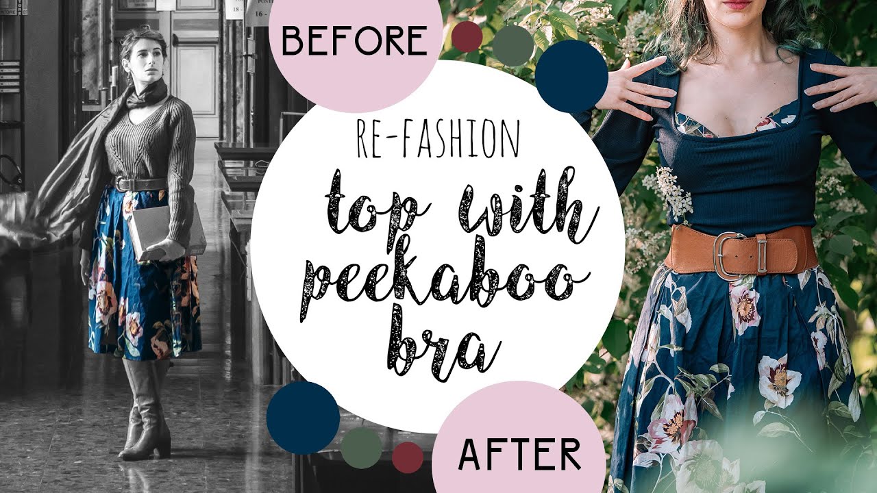 DIY peekaboo bra top 🧵 from skirt to matching set